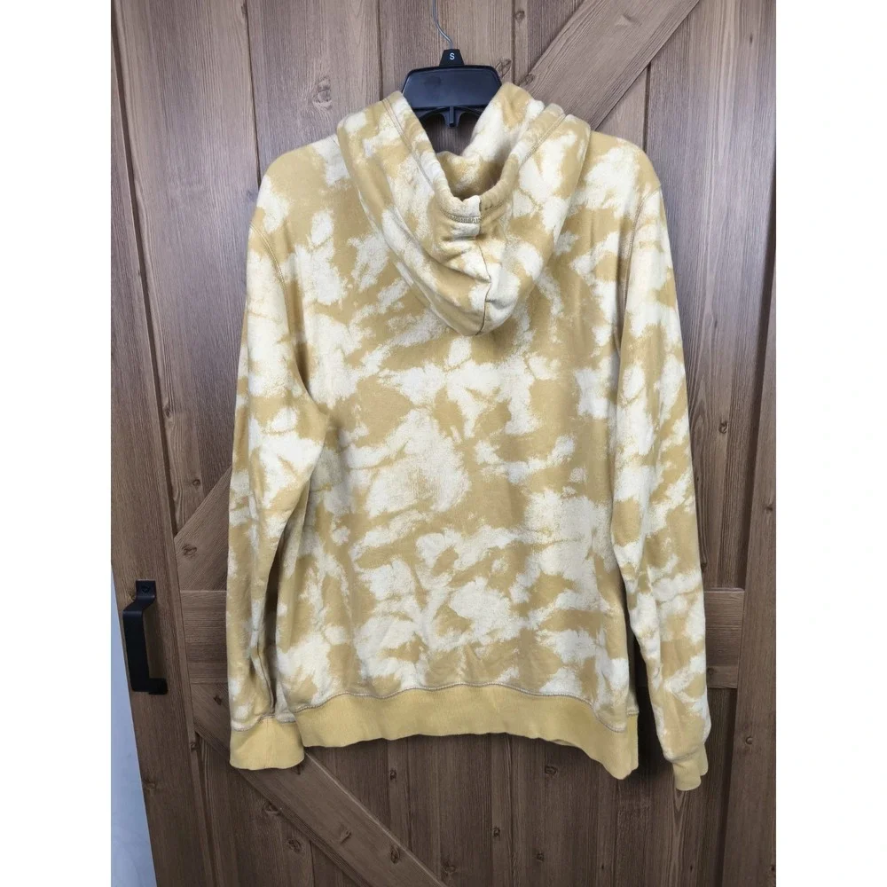 The North Face Tie Dye Hoodie Mens Large Tan Cream Pullover Sweatshirt‎